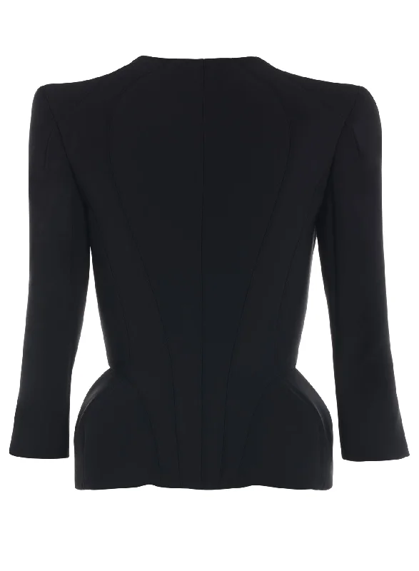 black curvy structured jacket