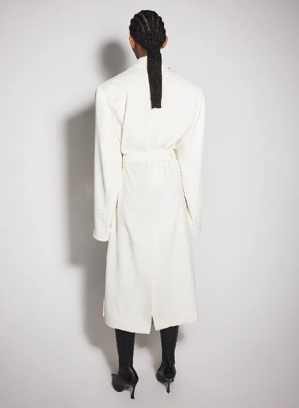 off-white ribbed belted coat