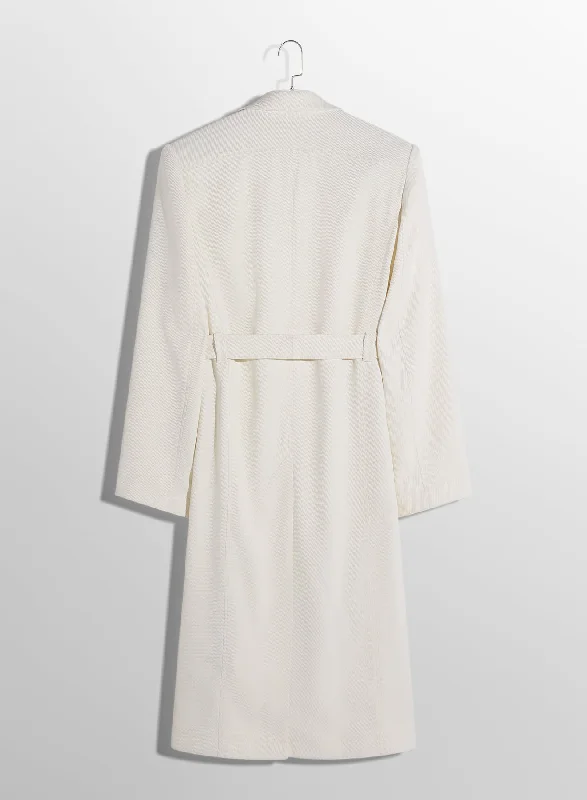 off-white ribbed belted coat