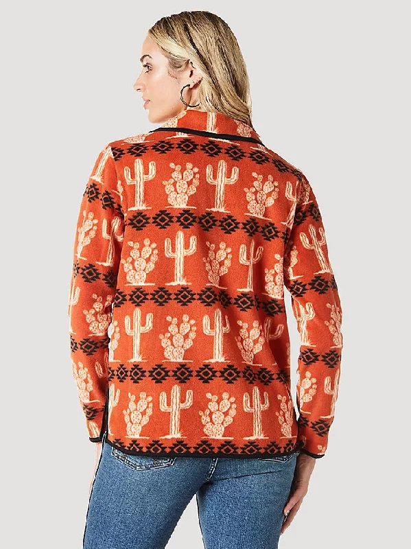 Wrangler Allover Cactus Fleece Pullover