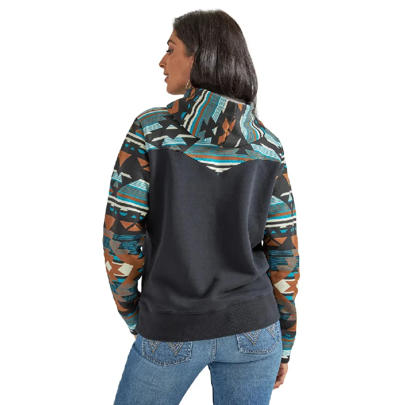 Wrangler Ladies Retro Punchy Black Pullover Hoodie