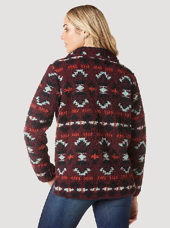 Wrangler Southwestern Print Sherpa Pullover