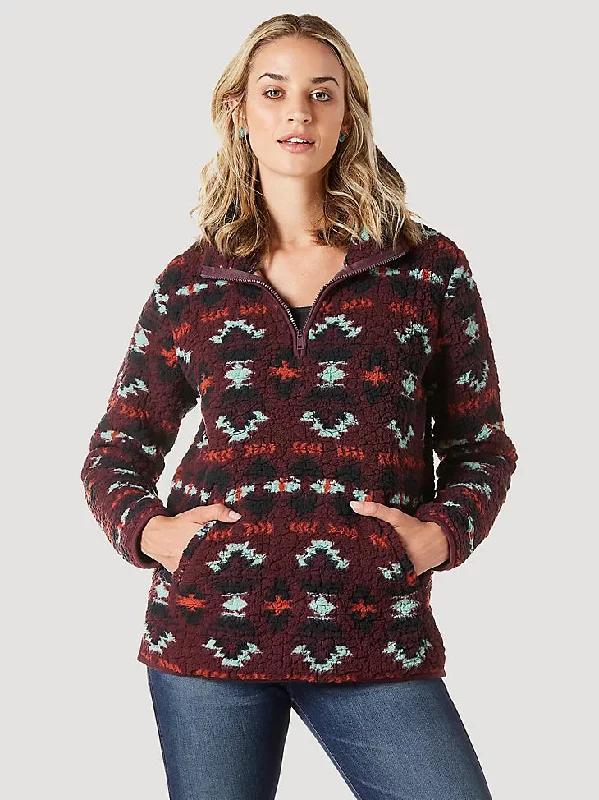 Wrangler Southwestern Print Sherpa Pullover