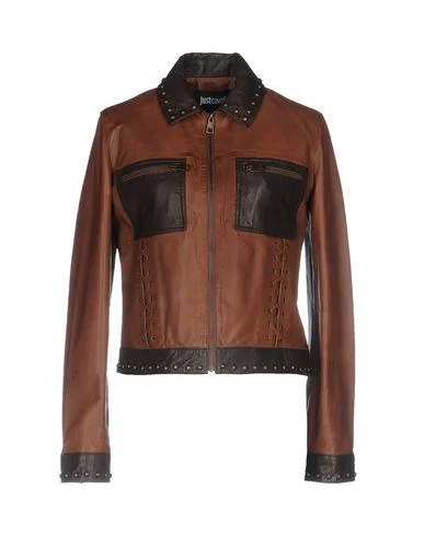 Just Cavalli Women Jacket Dark brown 8 UK