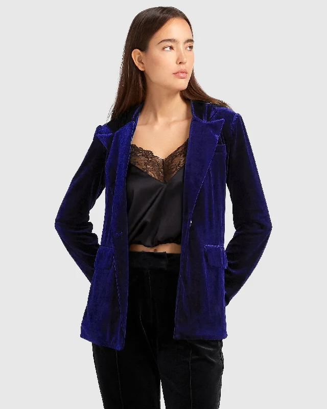 Eternity Velvet Blazer - Royal Blue