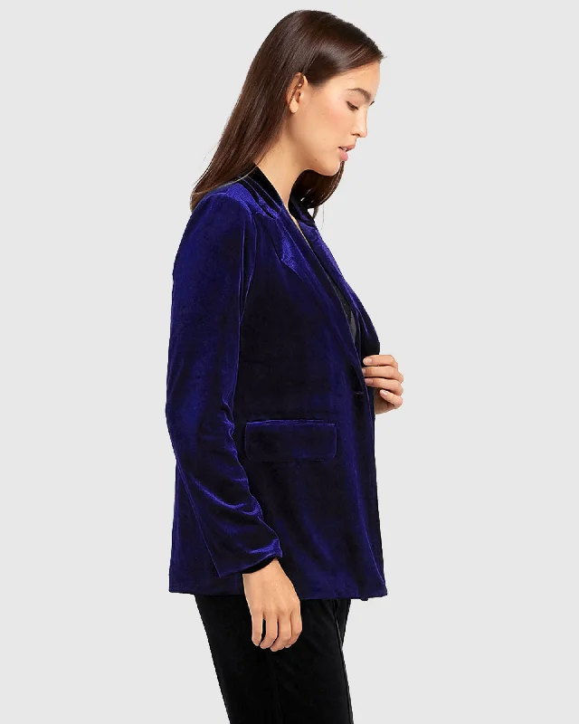 Eternity Velvet Blazer - Royal Blue