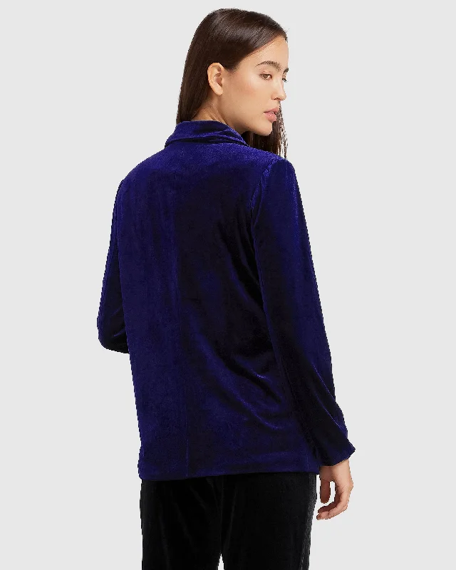 Eternity Velvet Blazer - Royal Blue