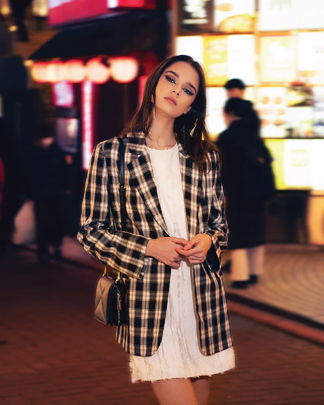 Love & Mercy Checked Blazer - Black Check