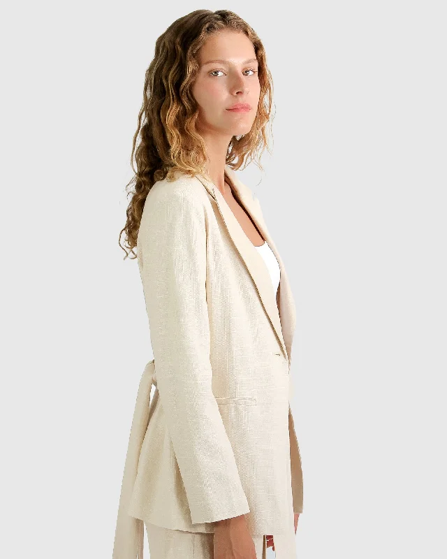 Synergy Wrap Blazer - Natural