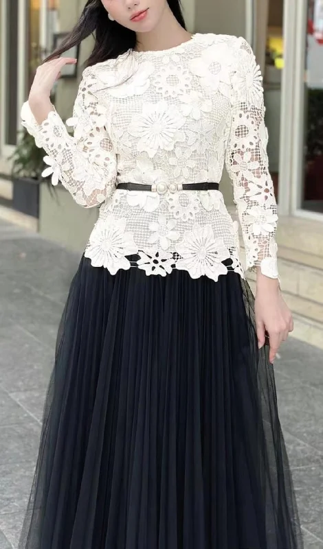 LONG SLEEVE LACE TWO PIECE SET