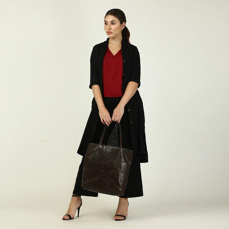 Linen 3 Piece Co Ord Set for Women | Black & Maroon