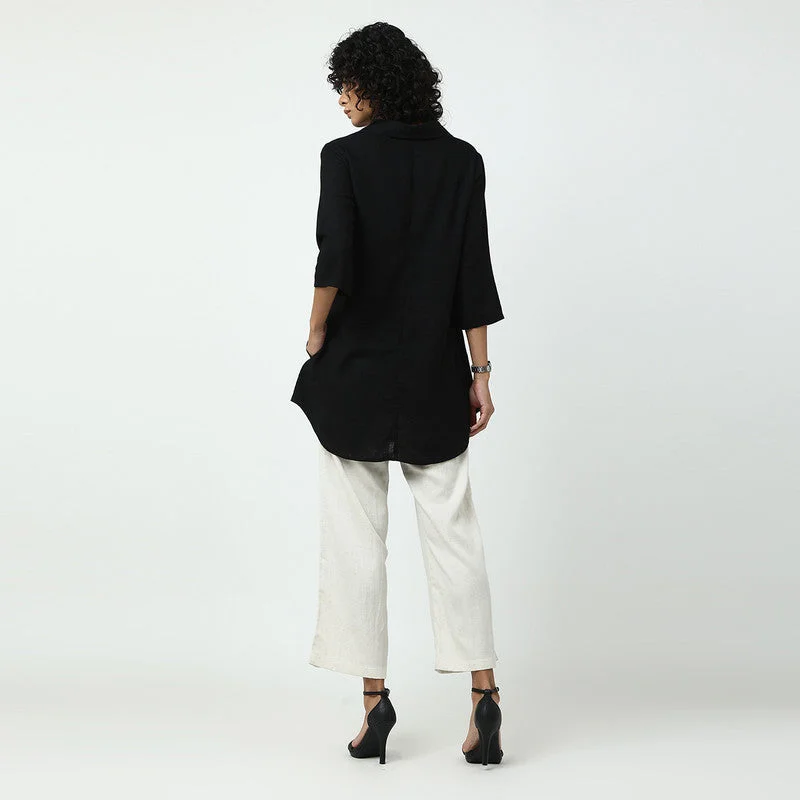 Linen Modal Women Co Ord Set | Black & White