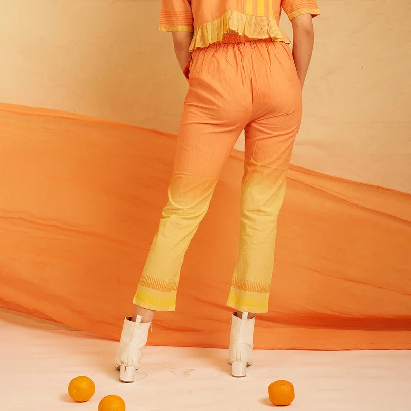 Cotton Co Ord Set for Women | Handblock Print | Orange & Yellow