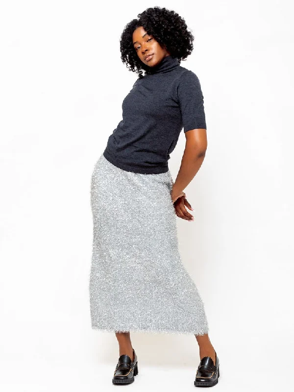 Lurex Knit Skirt - Heather Melange