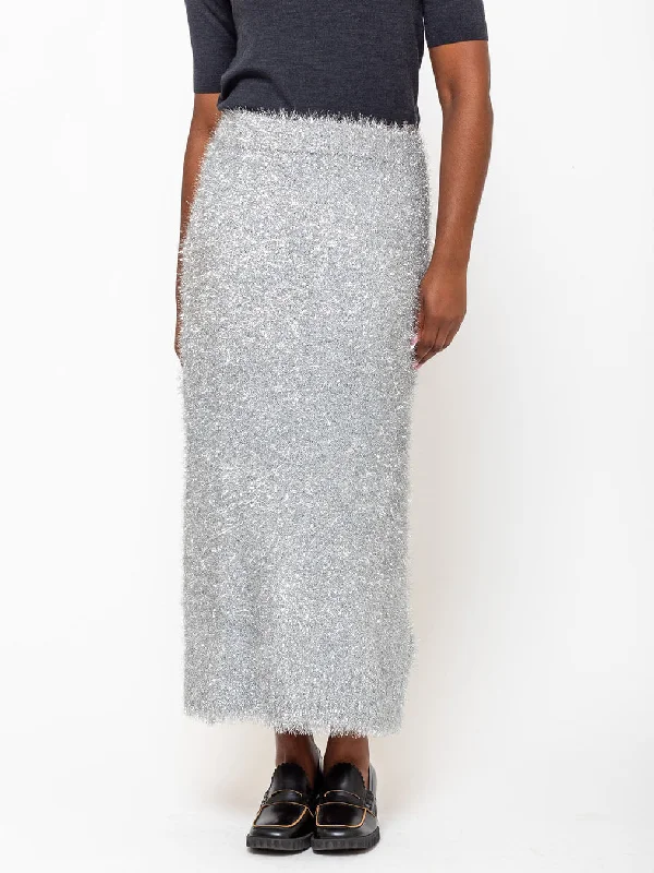 Lurex Knit Skirt - Heather Melange