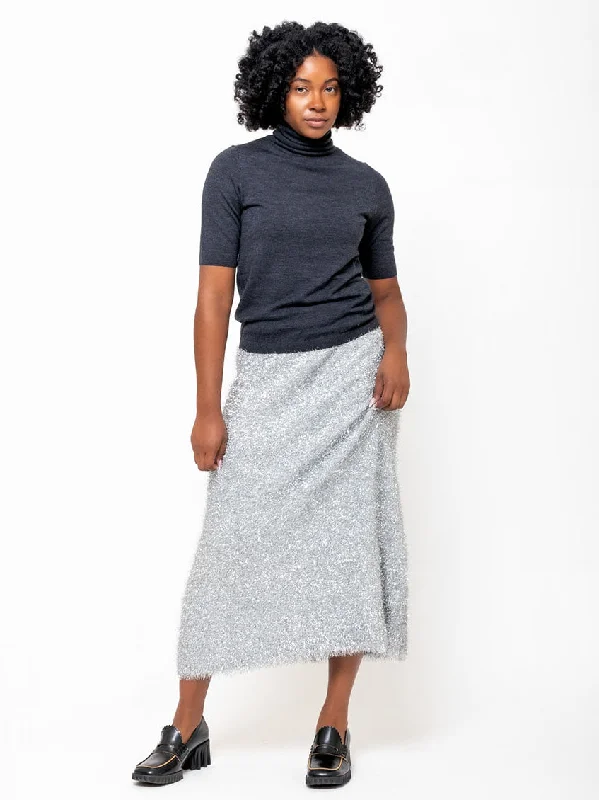 Lurex Knit Skirt - Heather Melange