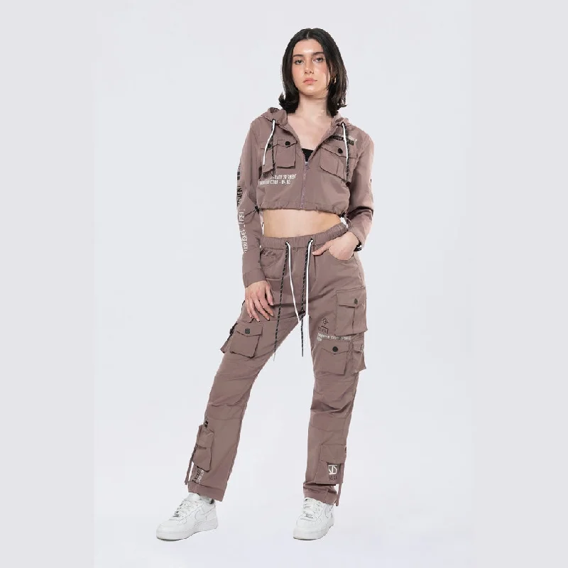 Relaxed Utility Slouched Pants - Smokey Mauve