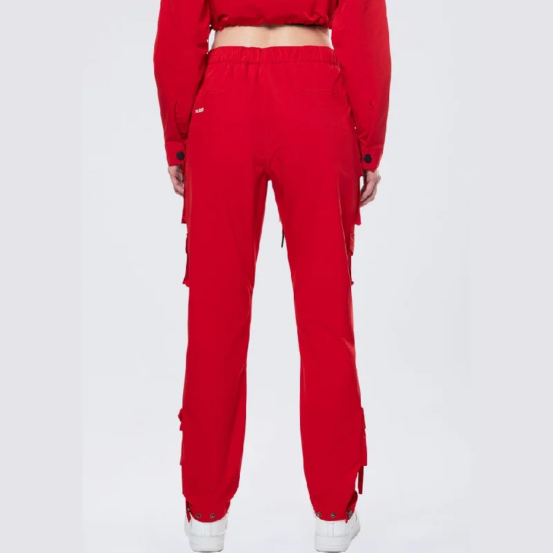 Relaxed Utility Slouched Pants - True Red