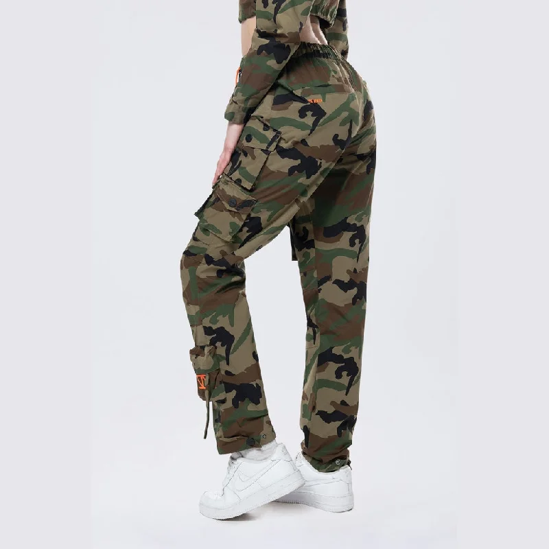 Relaxed Utility Slouched Pants - Wood Camo