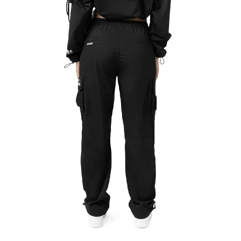 Slouched Straight Pants - Black