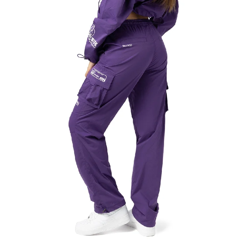 Slouched Straight Pants - Muted Purple