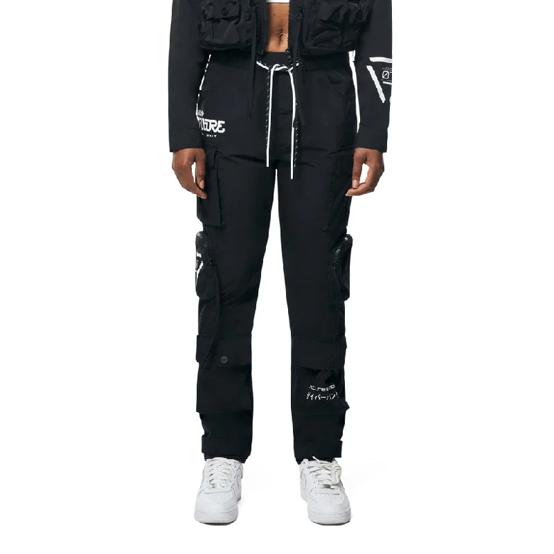 Utility Windbreaker Pants - Black