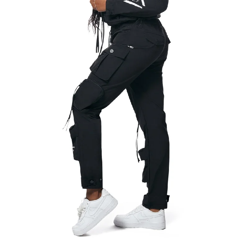 Utility Windbreaker Pants - Black