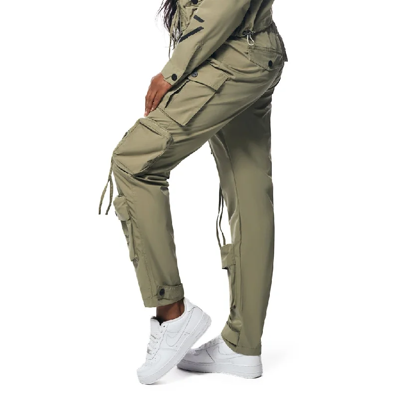 Utility Windbreaker Pants - Light Olive