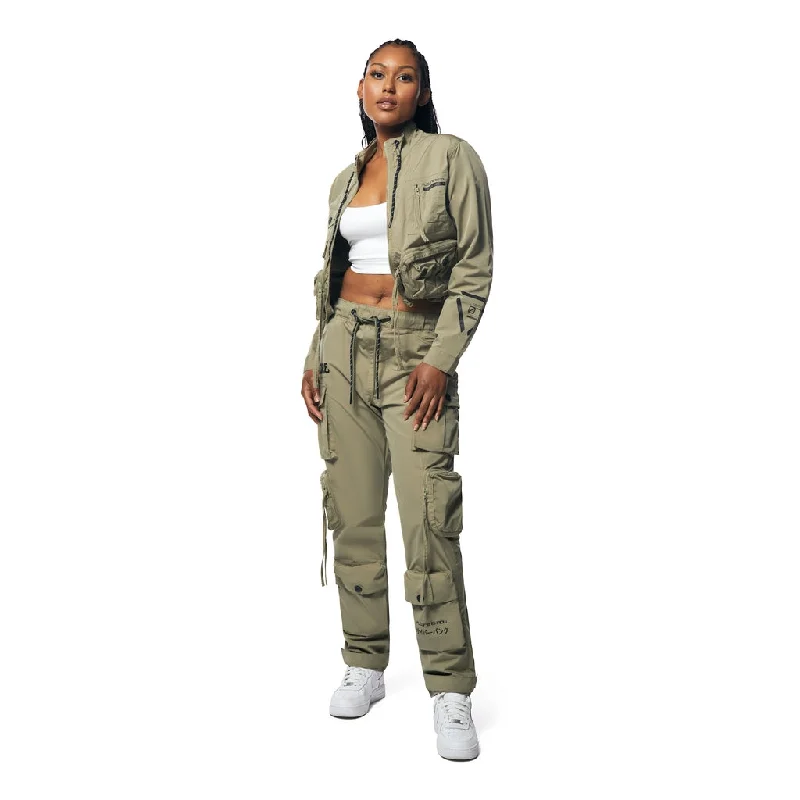 Utility Windbreaker Pants - Light Olive