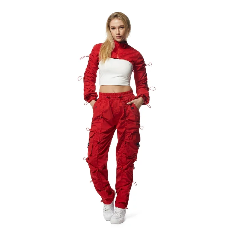 Windbreaker Multi Bungee Joggers - True Red