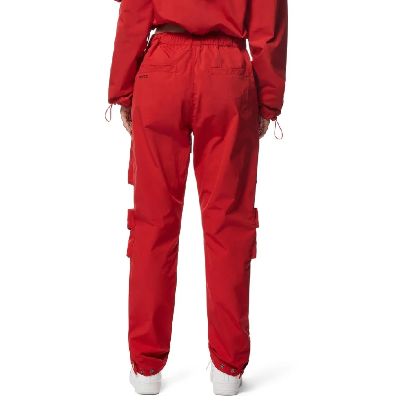 Windbreaker Relaxed Slouch Cargo Pants - True Red