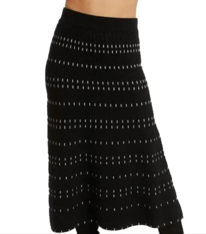 A/s Knit Skirt In Black/white