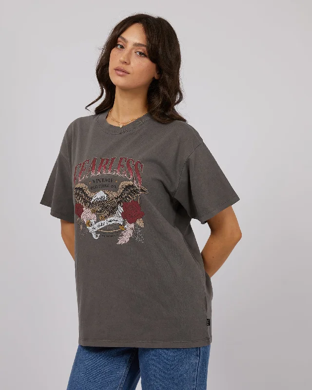 All About Eve Fearless Oversized Tee Charcoal