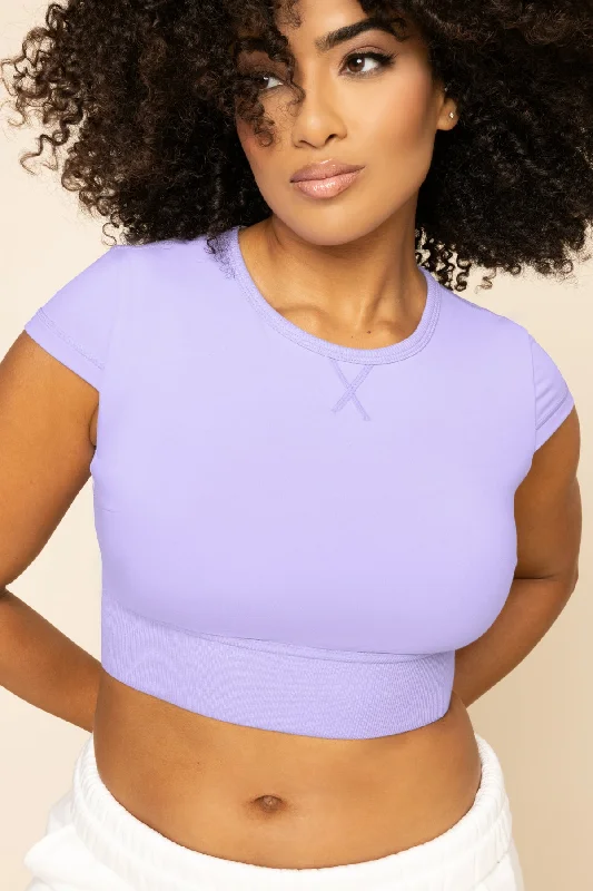 Baby Crop Tee - Lavender