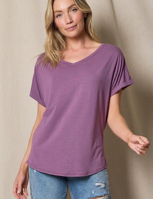 Bamboo / Organic Cotton V-Neck Dolman Top