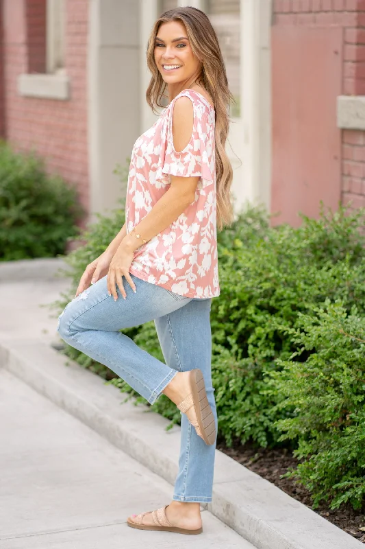 be-stage-ful-size-foral-cold-shoulder-top