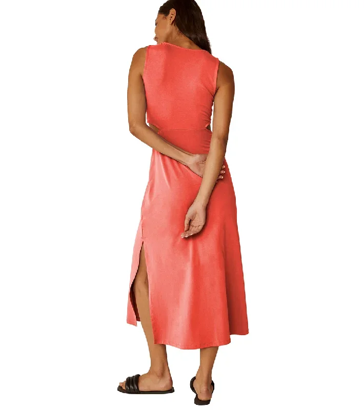 beyond-yoga-around-the-world-front-twist-dress-8219995-coral-glow