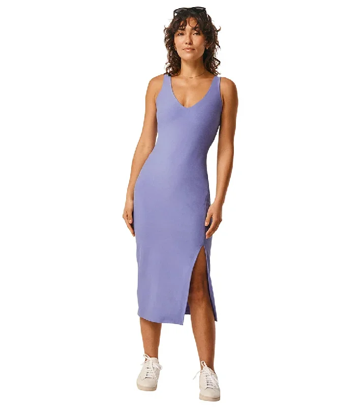 Beyond Yoga Spacedye Inspire Midi Dress Periwinkle Cloud Heather