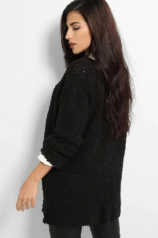 black-boucle-knit-one-button-cardigan