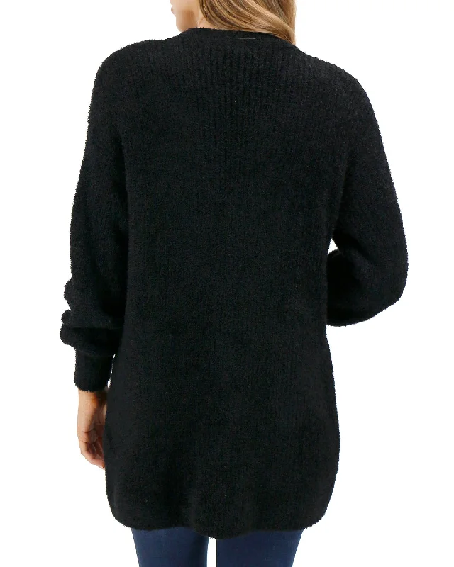 black-knit-fuzzy-cardigan