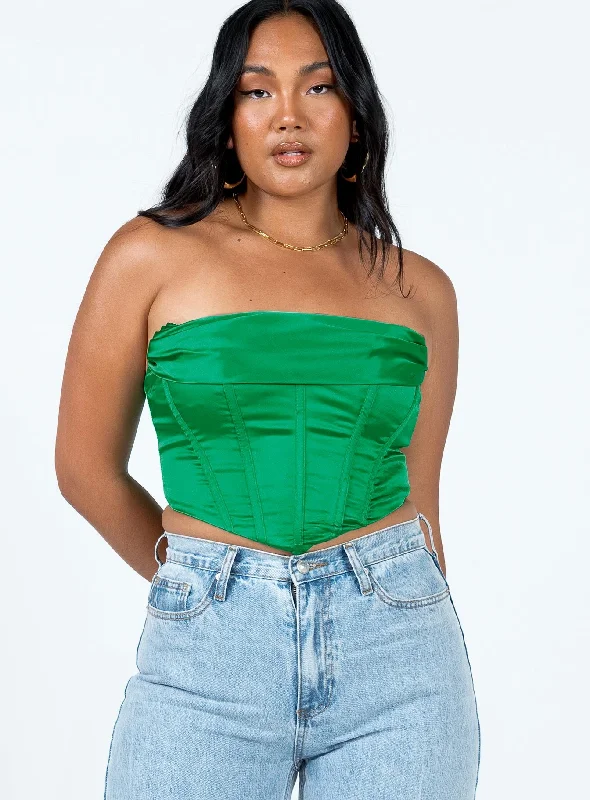 buckner-strapless-top-green