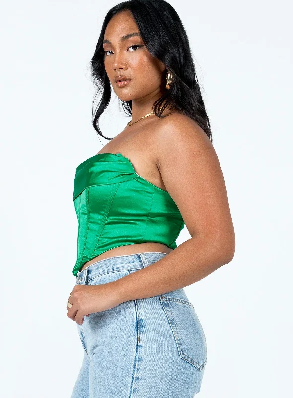 buckner-strapless-top-green