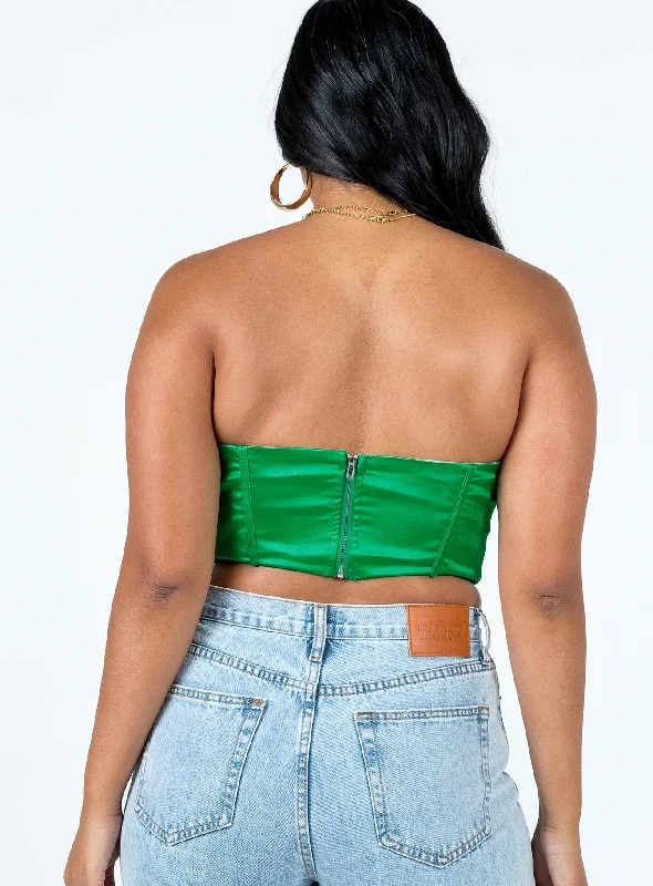 buckner-strapless-top-green