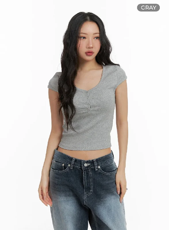 button-up-short-sleeve-crop-tee-cm425