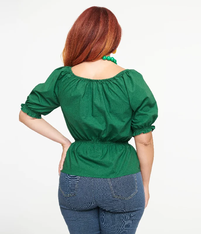 collectif-1940s-green-ellie-top