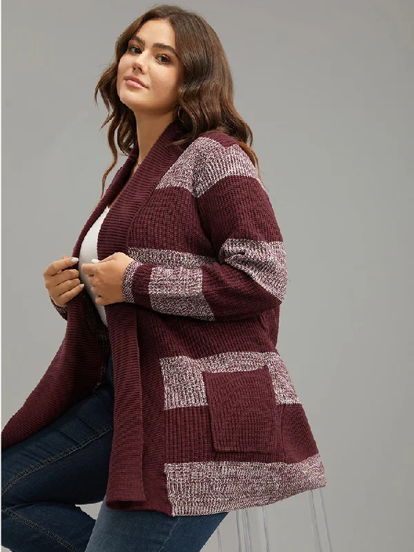 colorblock-heather-belted-pocket-cardigan