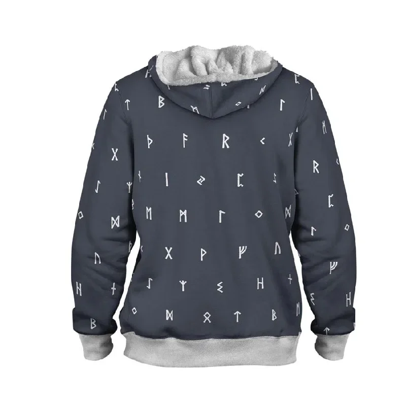 contrast-futhark-faux-wool-hoodie