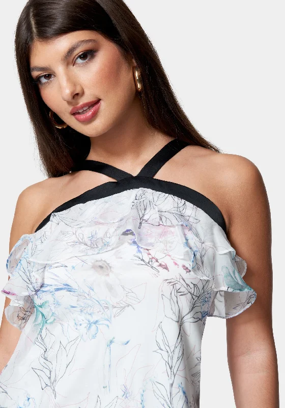 contrast-halter-printed-riffle-woven-top-sketched-blossom-print-black