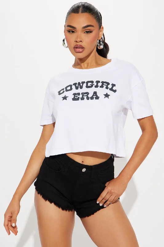 Cowgirl Era Crop Top - White