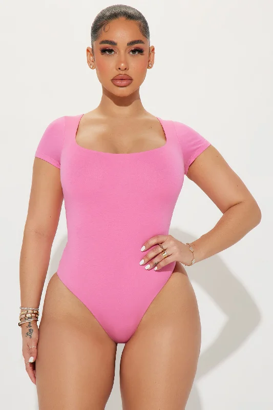 Devyn Double Layered Bodysuit - Pink